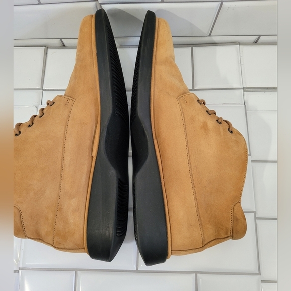 BALLY ROMELLO  Mens Tan Suede Ankle Lace Up Boot Wedge Rubber Sole Size 9E C main image 4